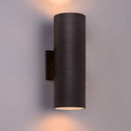 wowlite Outdoor Wall Sconce, Modern Up & Down Wall Light, Matte Black by wowlite