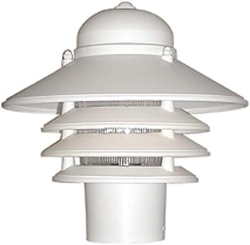 Solus Nautical Outdoor Post Top Light – Bollard Fixture for 3" Pole with LED Bulb, Black or White Finish, Non-Corrosive, Made in USA (White, Cool White (4000K), Single Pack) by Solus