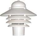 Solus Nautical Outdoor Post Top Light – Bollard Fixture for 3" Pole with LED Bulb, Black or White Finish, Non-Corrosive, Made in USA (White, Cool White (4000K), Single Pack) by Solus
