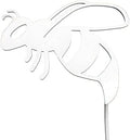 Bugs, Bees and Butterfly Garden Yard Stake Sign 20 to 33 Inches Tall (Bee Stake 22" Tall, White Speckled) by Handmade