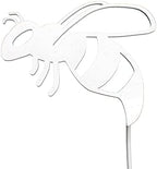Bugs, Bees and Butterfly Garden Yard Stake Sign 20 to 33 Inches Tall (Bee Stake 22" Tall, White Speckled) by Handmade