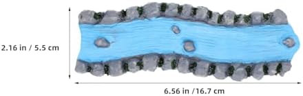 Cabilock 4pcs Miniature Water Feature Resin Creek Sculpture for Fairy Garden Decor, Realistic River Section Enhancing Mini Garden Accessories, for Desk Tops and Bookshelves Display - Image 2