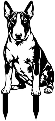 Dog Metal Garden Stake - Weatherproof Dog Silhouette Yard Art, Decorative Outdoor Sign for Lawn & Patio, Heartfelt Gift for Bull Terrier Lovers(Stand,10") by VORISCAPE