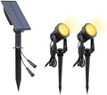 3000k,2 in 1,Solar Spot Lights Outdoor, Solar Powered RGB Landscape Lighting IP65 Waterproof Auto On/Off Spotlights for Outside Garden Yard Landscape Pathway Garage by Unknown