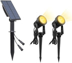 3000k,2 in 1,Solar Spot Lights Outdoor, Solar Powered RGB Landscape Lighting IP65 Waterproof Auto On/Off Spotlights for Outside Garden Yard Landscape Pathway Garage by Unknown