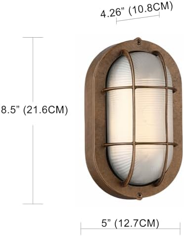 WISBEAM 2 Pack LED Bulkhead Light Bronze, Outdoor LED Wall Light for House, Dimmable, 6W Replace 60W, 450 Lumen 3000K Daylight White 80CRI, Waterproof, ETL Rated - Image 6