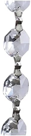 Chandelier Crystal Prisms Pendants 14mm Clear Crystal Octagon Beads Garland with Metal Connectors for wedding$home Decoration, Curtain, Chandelier, Accessories Chandelier Crystal Prisms Pendants (Col by Unknown