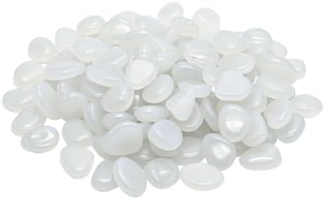 500 Pcs Glow in the Dark Rocks,White Glow Pebbles 0.8 Inch, by Unknown
