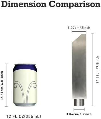 2 Inch Square 316 Stainless Steel Water Fountain Spout Scupper – Outdoor Waterfall Spillway with Built-in Spray Baffle for Pools, Ponds, Water Walls & Garden Landscape Decor - Image 3