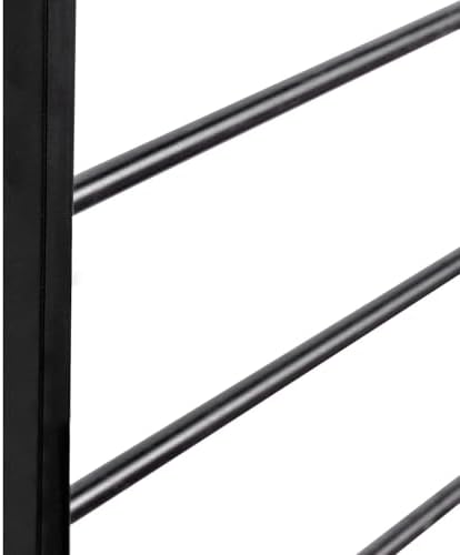 MyGift 4 Foot Tall Modern Matte Black Metal Wall Mounted Horizontal Bars Trellis, Outdoor Hanging Support Frame for Climbing Garden Plants and Crawling Vines, Set of 2 - Image 6