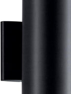 Kichler Cylinders 12" Outdoor Wall Sconce in Black, 2-Light Exterior Wall Light, Cylinder Fixture, (12" H x 5" W) , 9244BK - Image 3