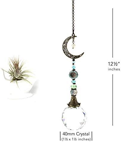 Crescent Moon Crystal Sun Catcher, LG 40mm - Image 2