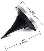 Inground Solar Lights Waterproof Solar Ground Lights Pathway Lights Solar Powered Disk Lights (Green Light, 2pcs) - Image 4