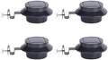 SUPVOX 4pcs Solar Fence Lamp LED Lighting Tool Outdoor Garden Lights Warm White Black Housing for Porch Patio Wall Lighting by SUPVOX