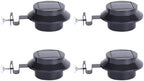 SUPVOX 4pcs Solar Fence Lamp LED Lighting Tool Outdoor Garden Lights Warm White Black Housing for Porch Patio Wall Lighting by SUPVOX