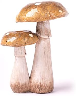 SEINHIJO Mushroom Statue Sculpture Fairy Figurine Garden Decor 7.1 Inch by SEINHIJO