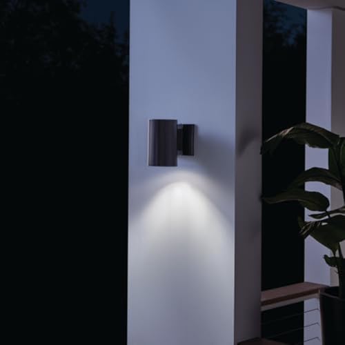 Kichler Cylinders Outdoor Wall Sconce Light, Black - Image 5