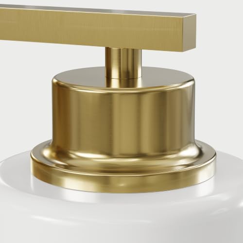 Wireless Battery Operated Wall Sconce Set of Two, Modern, White Glass, Gold - Image 5