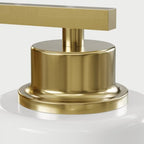 Wireless Battery Operated Wall Sconce Set of Two, Modern, White Glass, Gold - Image 5