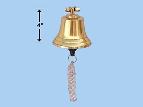 Hampton Nautical BL2021-5B Brass Plated Hanging Harbor Bell 4" - Nautical Decor - Nautical Home Decoration - Image 7