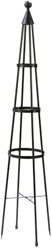 Achla Designs OBL-01, 61-in Wrought Iron Garden Obelisk Trellis, H, Graphite by ACHLADesignsHomeGarden