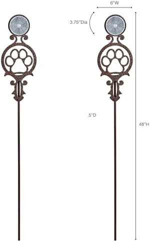 Touch of Class Pathways Driveway Marker Stake, Paw Print, Bronze, Set of 2 - Image 3