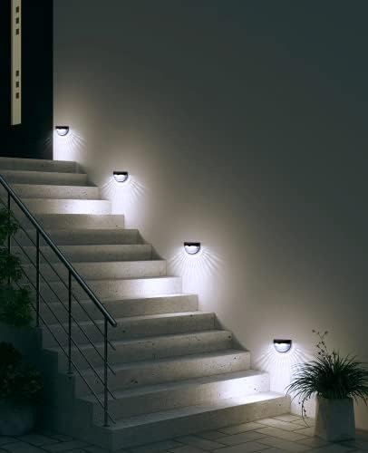OTHWAY Solar Fence Post Lights Wall Mount Decorative Deck Lighting (Black, 6 Packs) - Image 6
