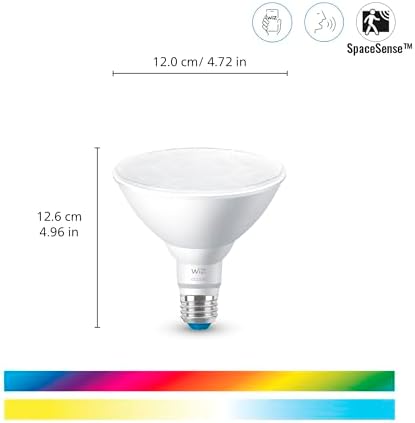 WiZ Connected 120W PAR38 LED Smart Light Bulbs - 3 Pack - Connects to Your Wi-Fi - E26 Smart Bulb - Control with Voice or App + Activate with Motion - Matter Compatible - Image 2