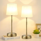 Cordless Table Lamps Set of 2 – Battery Operated Lamp with 7500mAh Rechargeable Battery, Stepless Dimmable Vintage Brass Desk Wireless Lamps for Dining Room, Nightstand & Patio (Bulbs Included) by BringBrightnesstoYourLife