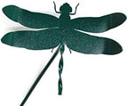 Bugs, Bees and Butterfly Garden Yard Stake Sign 20 to 33 Inches Tall (Dragonfly Stake 20" Tall, Hammered Dark Green) by Handmade