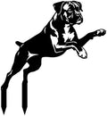 Dog Metal Garden Stake - Weatherproof Dog Silhouette Yard Art, Decorative Outdoor Sign for Lawn & Patio, Heartfelt Gift for Boxer Lovers(Jump,10") by VORISCAPE