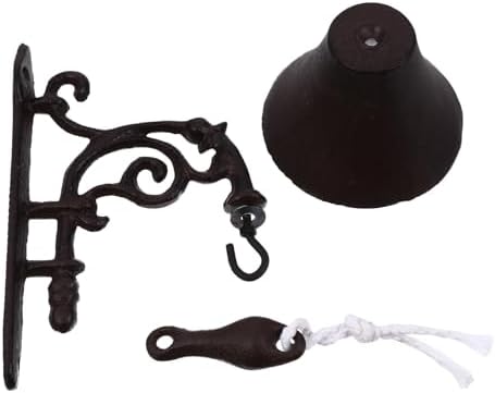 Vintage Door Bell Cast Iron Wall Hanging Rustic Xmas Decor by HANABASS