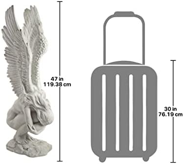 Design Toscano KY30700 Extended Grace Angel Garden Statue, 24 Inch, Antique Stone - Image 5