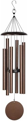Wind Chimes 32" Inches to Suitable for Outdoor, Garden, Patio Decoration. Classic Black Wind Chimes with Wind Catcher Suitable as A Gift for Unisex Soothing Melodic Tones with Mute Option (Copper) by NETAEX