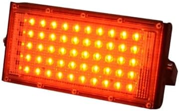 50W Led RGB Flood Light Lamp Ac 220 Outdoor Floodlights Ip66 Waterproof Reflector Led Spotlight Red Green Blue Garden Lighting for Court,Garden,Warehouse,Red Light by Unknown