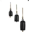 Deco 79 Metal Cow Bells, Meditation Bell, Set of 3, 10", 7", 5"H, Black by Unknown