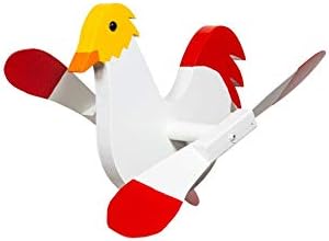 White Rooster Whirligig/Whirly Bird Garden Spinner Lawn Decoration Amish-Made by Dress+The+Yard