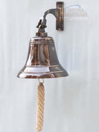 6" Solid Brass Bell Marine Wall Mounted Ship Nautical Bronze Finish Hanging Bell Perfect for Dinner, Indoor, Outdoor, School, Bar, Reception & Church By The Metal Magician - Image 4