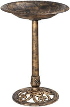 ZENY Outdoor Garden Bird Bath 28Inch Weather Resistant Polyresin Birdbath, Bronze by ZENY