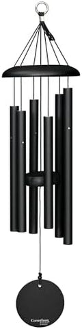Corinthian Bells 27 Inch Black Wind Chimes for Outside, Modern Outdoor Metal Wind Chime for Patio Decor, Made in USA by CorinthianBells