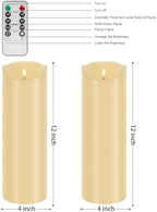 Outdoor Flameless Candles with Remote Waterproof LED Pillar Candle Set of 2 - Image 6