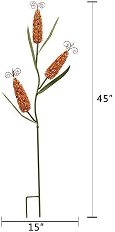 Metal Corn Garden Stakes Outdoor Decor Metal Yard Art Lawn Harvest Thanksgiving Decoration Yard Décor 3 Corn - Image 6
