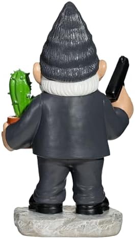 Gnome Decoration for Garden & Home - Professional Hitman Look Statue, Léon Inspired 8.7 Inch Resin Decor, Unique Outdoor Gift for Women/Men - Image 4