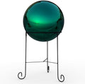 Lulu Decor, Light Green Stainless Steel Gazing Mirror Ball Size 12 with Stand by LuluDecor