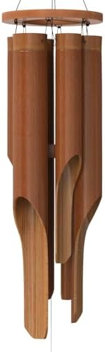 Nalulu Classic Bamboo Wind Chimes - Outside Outdoor Wood Wooden Windchimes, Medium, Handcrafted with Calming Deep Tones, Ideal Home Decor or Gift for Any Occasion by Nalulu