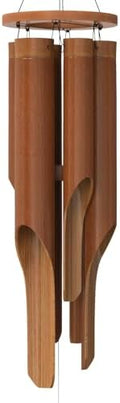 Nalulu Classic Bamboo Wind Chimes - Outside Outdoor Wood Wooden Windchimes, Medium, Handcrafted with Calming Deep Tones, Ideal Home Decor or Gift for Any Occasion by Nalulu