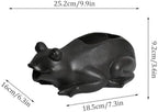 Ceramics Waterfall Frog Statue Fountain with Water Pump, Garden Pond Spitters, Automatic Circulation Water Landscaping Ornaments for Ponds, Patio and Courtyard(Black) - Image 2