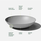 Veradek Mason Series Lane Bowl - Large Outdoor Bowl Planter - Image 3