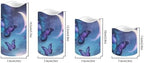 Blue Butterfly Moon Candles with Remote Timer Battery Powered LED Candles Color Changing Pillar Electric Fake Candles Bulk for Indoor Set of 4 - Image 2