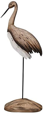 Bird Yard Garden Stake Decorative Crane Yard Stake, Crane Garden Decor Wood Yard Art Decor Outdoor Garden Decoration for Patio Porch Lawn Pathway Backyard (L) by Attraction+Design